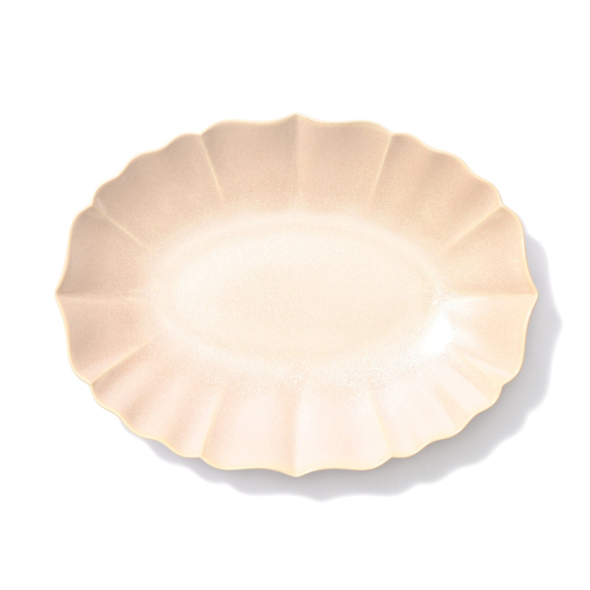 Mino Crystalline Glaze Oval Plate Light Pink