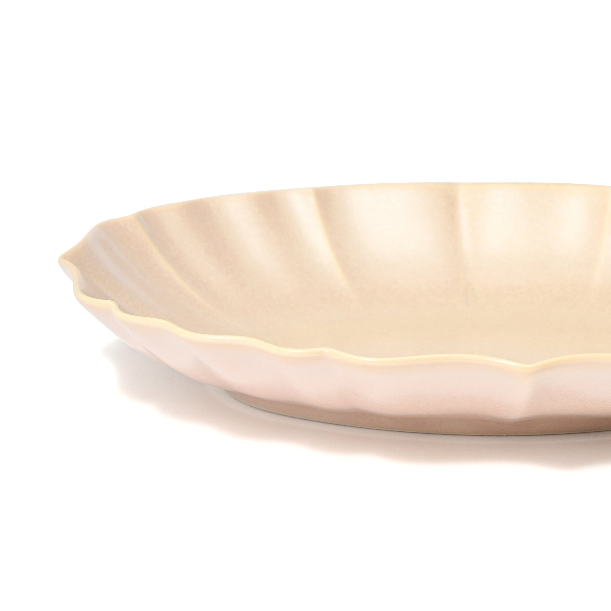 Mino Crystalline Glaze Oval Plate Light Pink