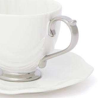 Shell Cup & Saucer White