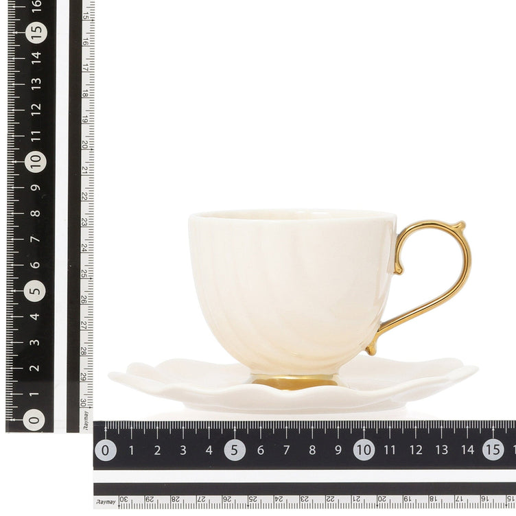 Shell Cup & Saucer Beige