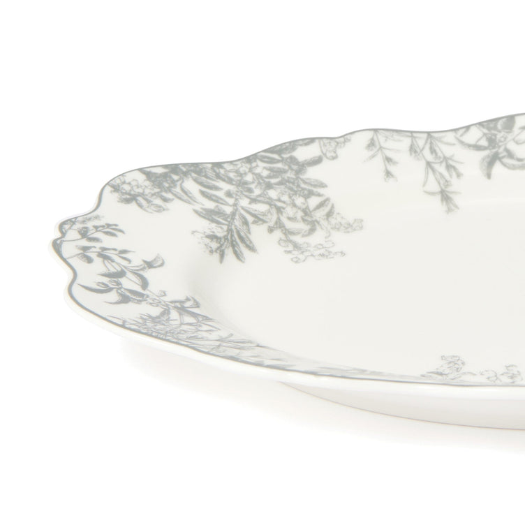 Jouy Oval Plate Gray
