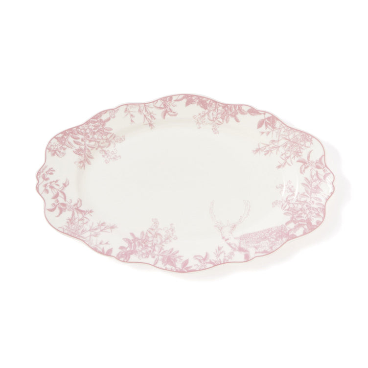 Jouy Oval Plate Pink