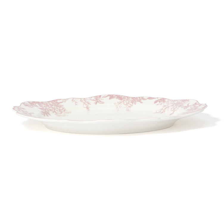 Jouy Oval Plate Pink