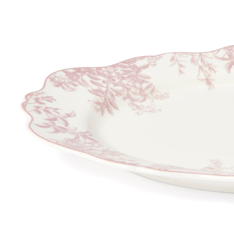 Jouy Oval Plate Pink
