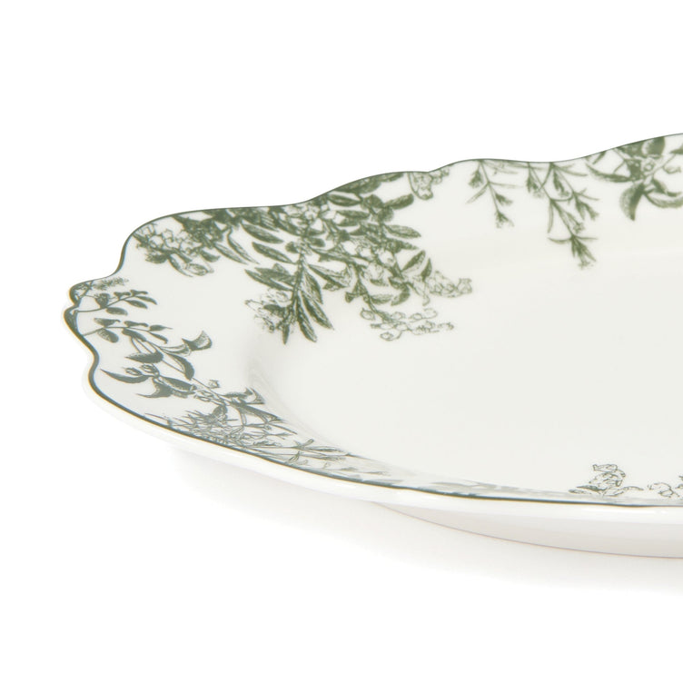Jouy Oval Plate Green