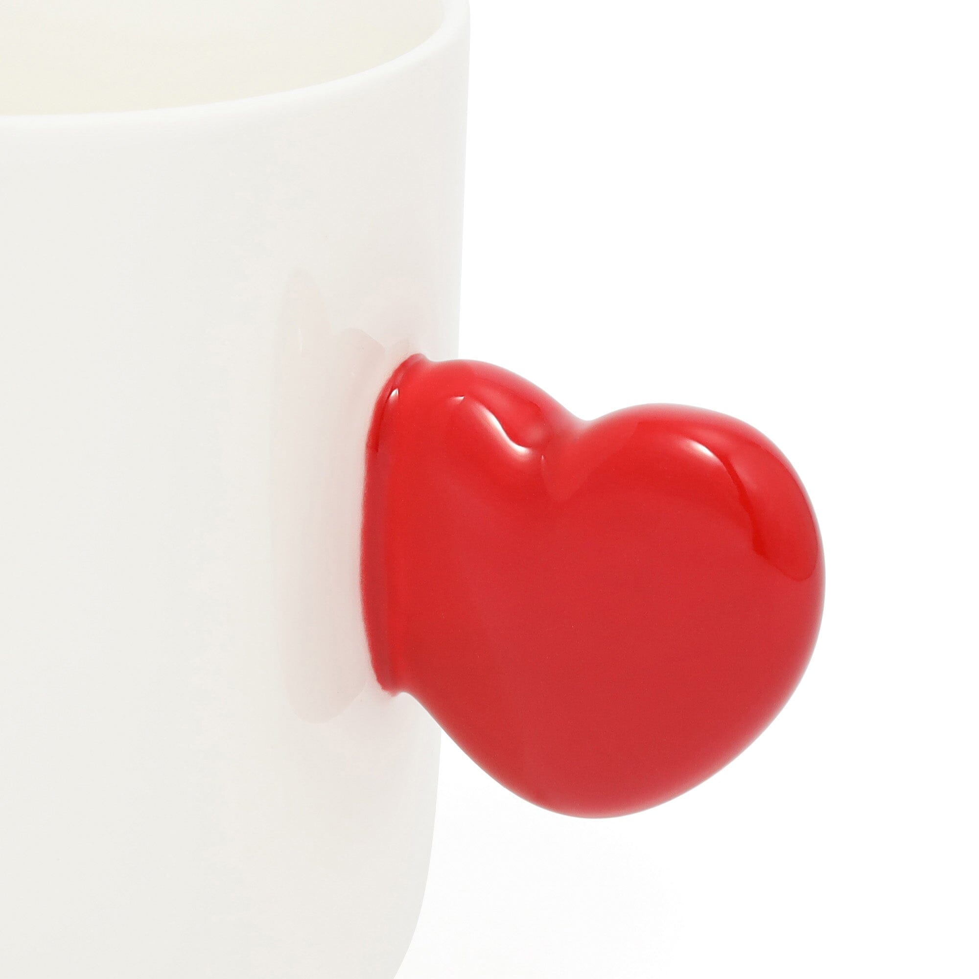 Heart Handle Mug Red
