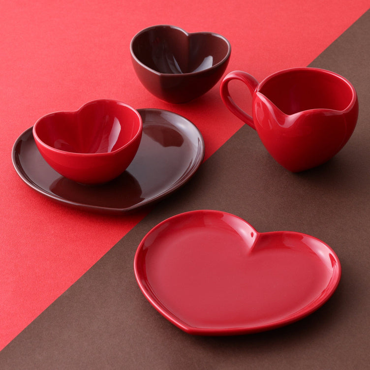 Heart Shape Bowl Red