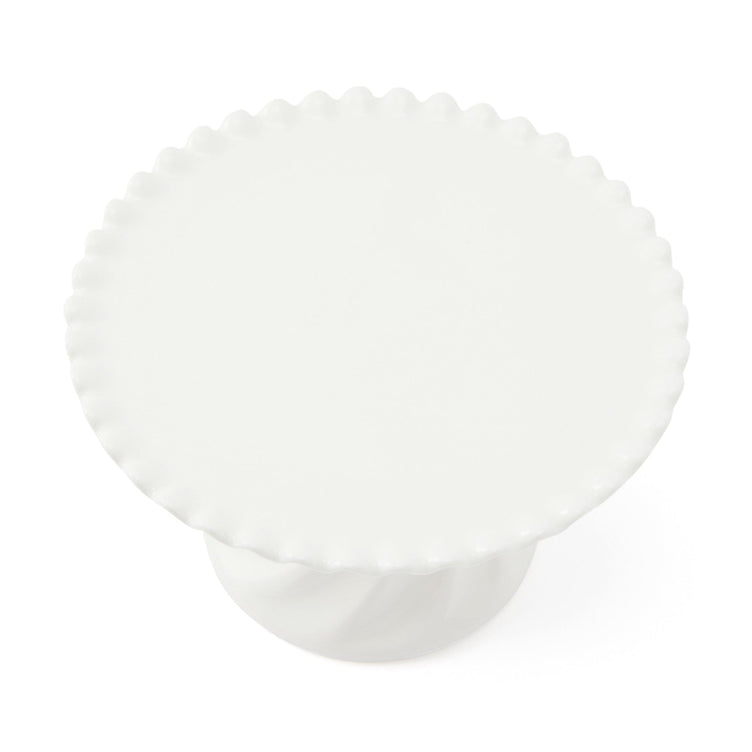 Whipped Cake Stand Large White