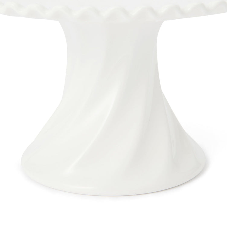 Whipped Cake Stand Large White