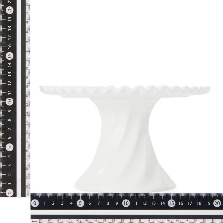 Whipped Cake Stand Large White