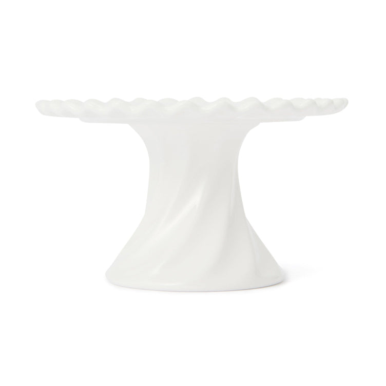 Whipped Cake Stand Small White