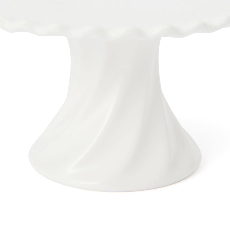 Whipped Cake Stand Small White