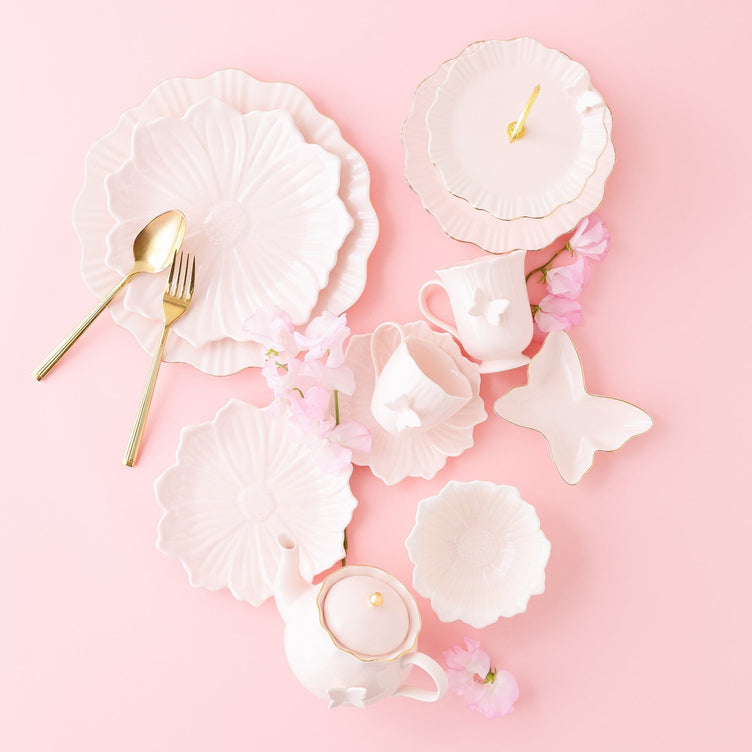 Petal Frill Plate Medium Pink
