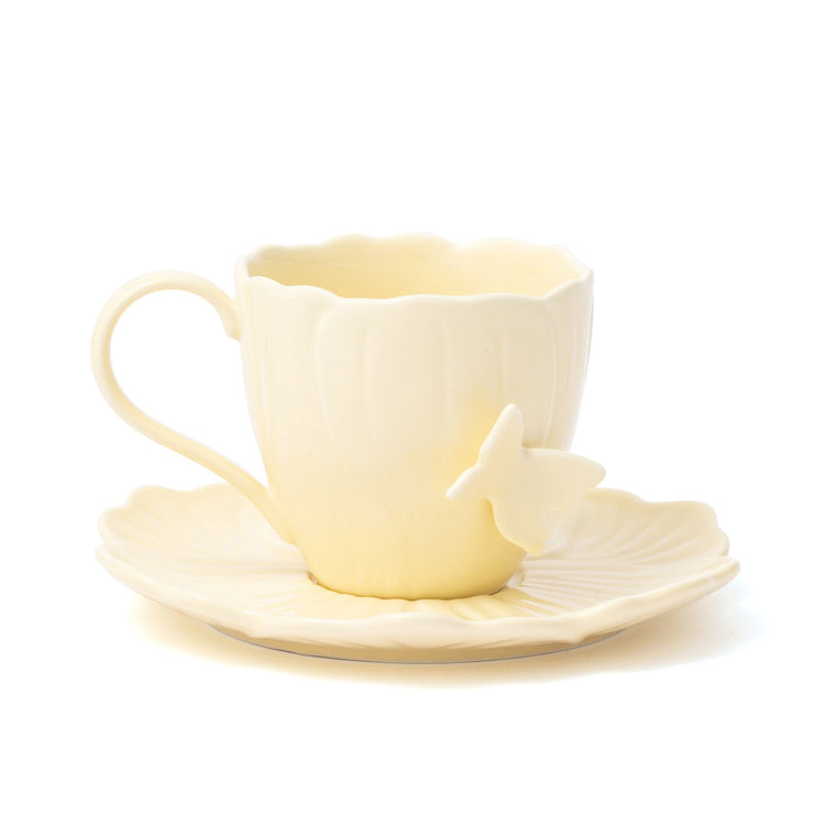 Petal Frill Cup & Saucer Yellow