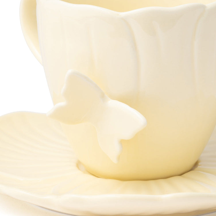Petal Frill Cup & Saucer Yellow