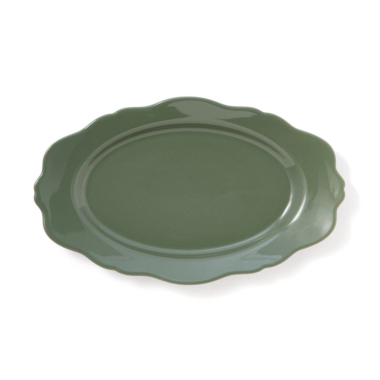 Color Oval Plate Green