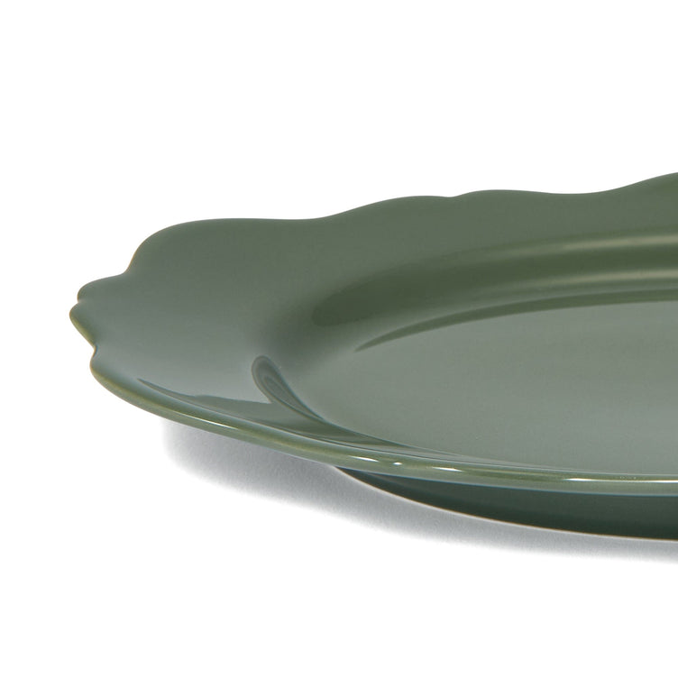 Color Oval Plate Green