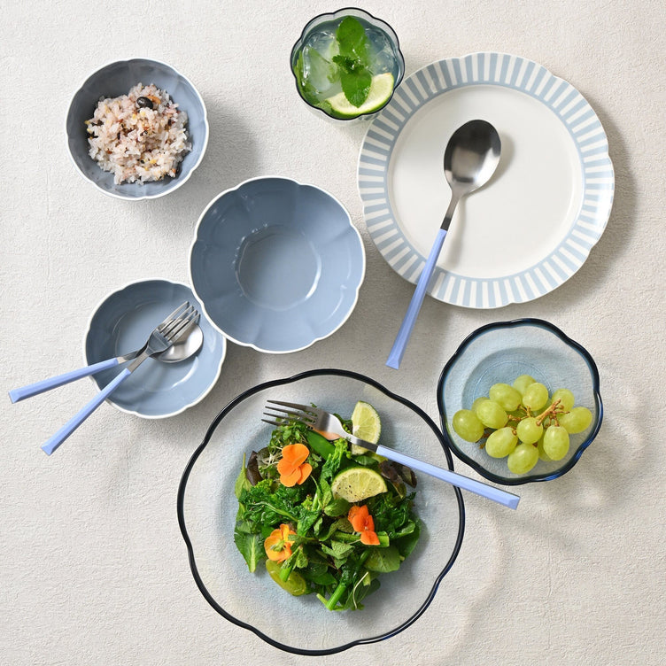 Flower Mini Rice Bowl Blue