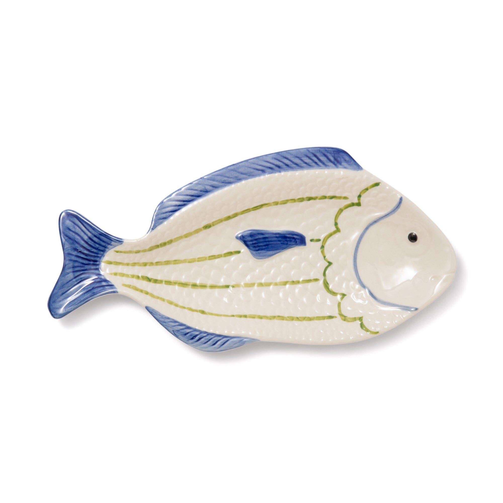 Hand Paint Fish Plate Blue