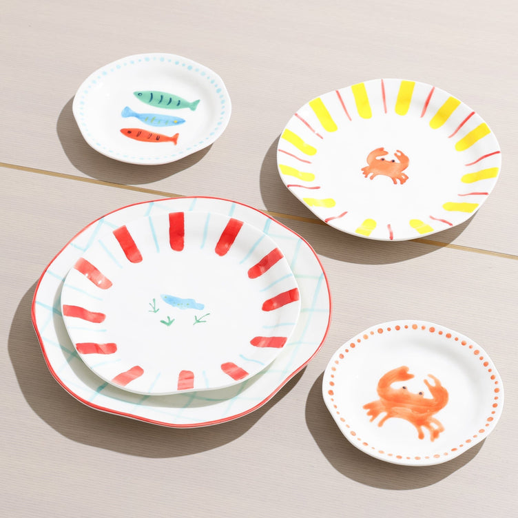 Hand Paint Plate Crap Medium