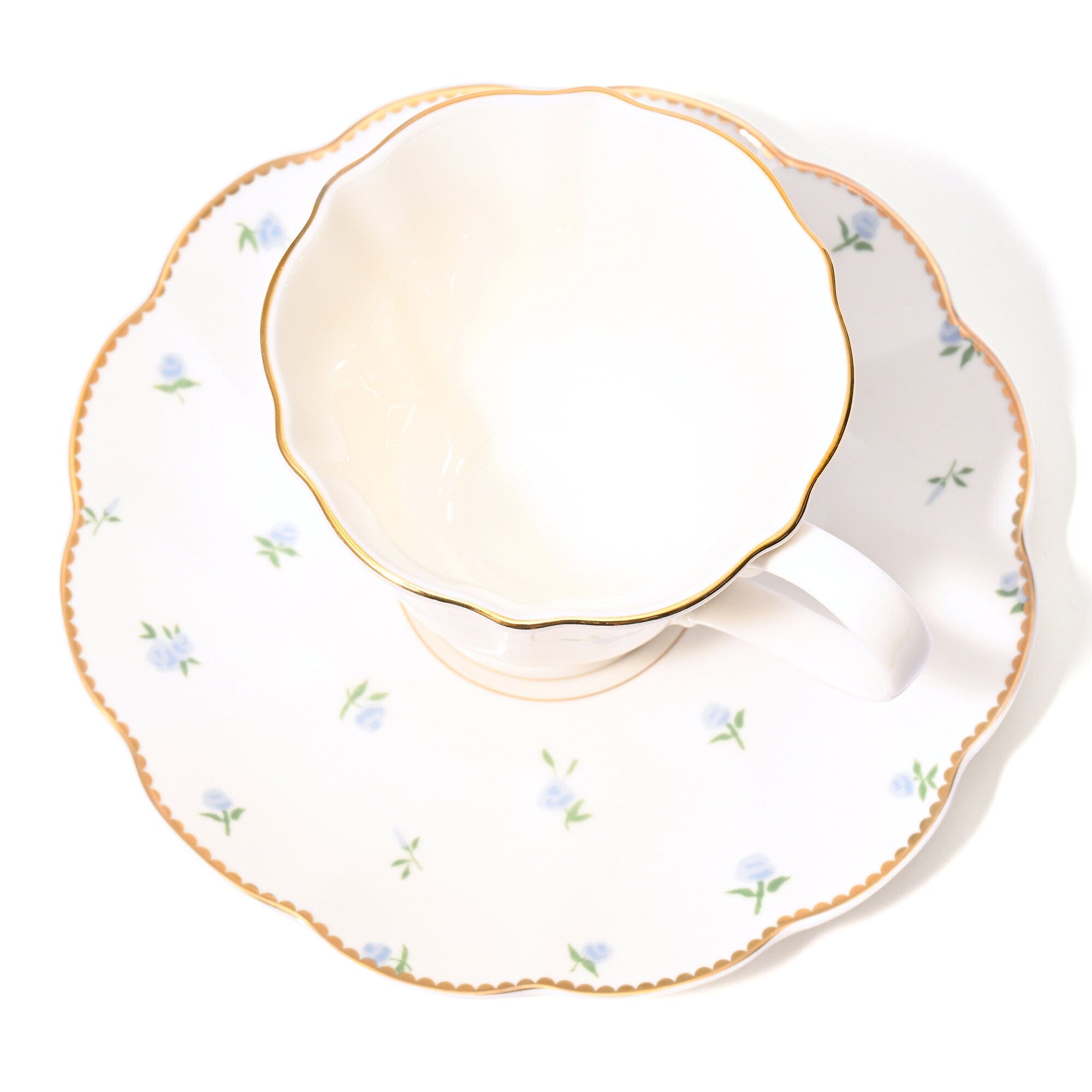 Classic Rose Cup & Saucer Blue