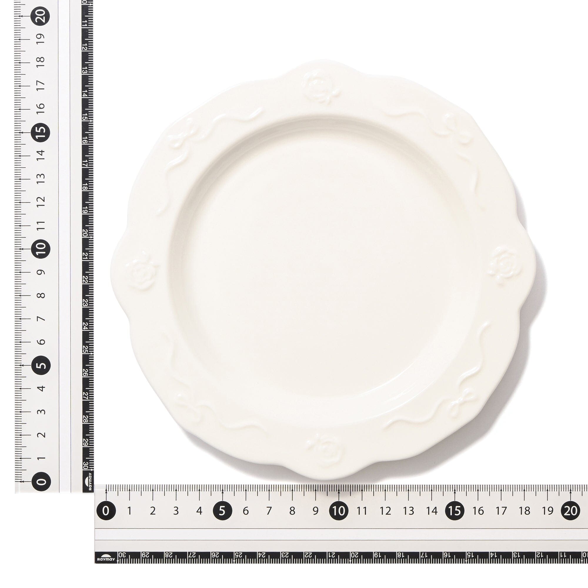 Rose Relief Plate Small White