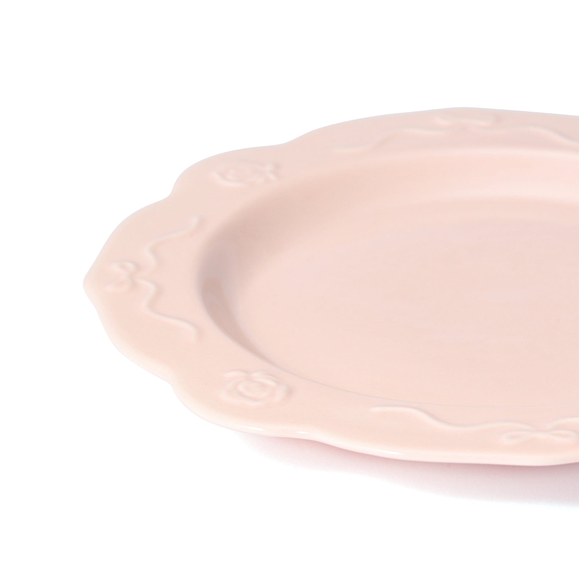 Rose Relief Plate Small Pink
