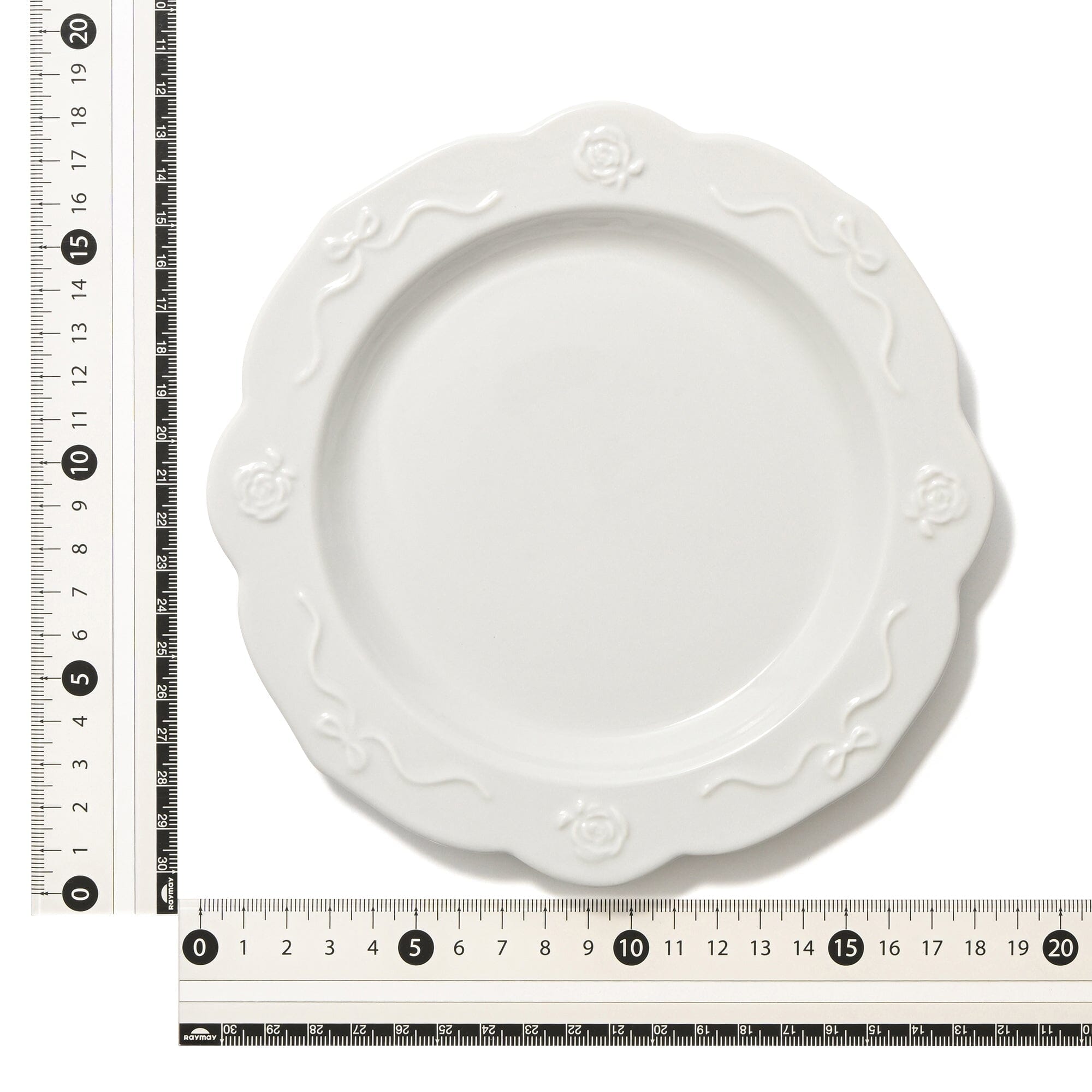 Rose Relief Plate Small Gray