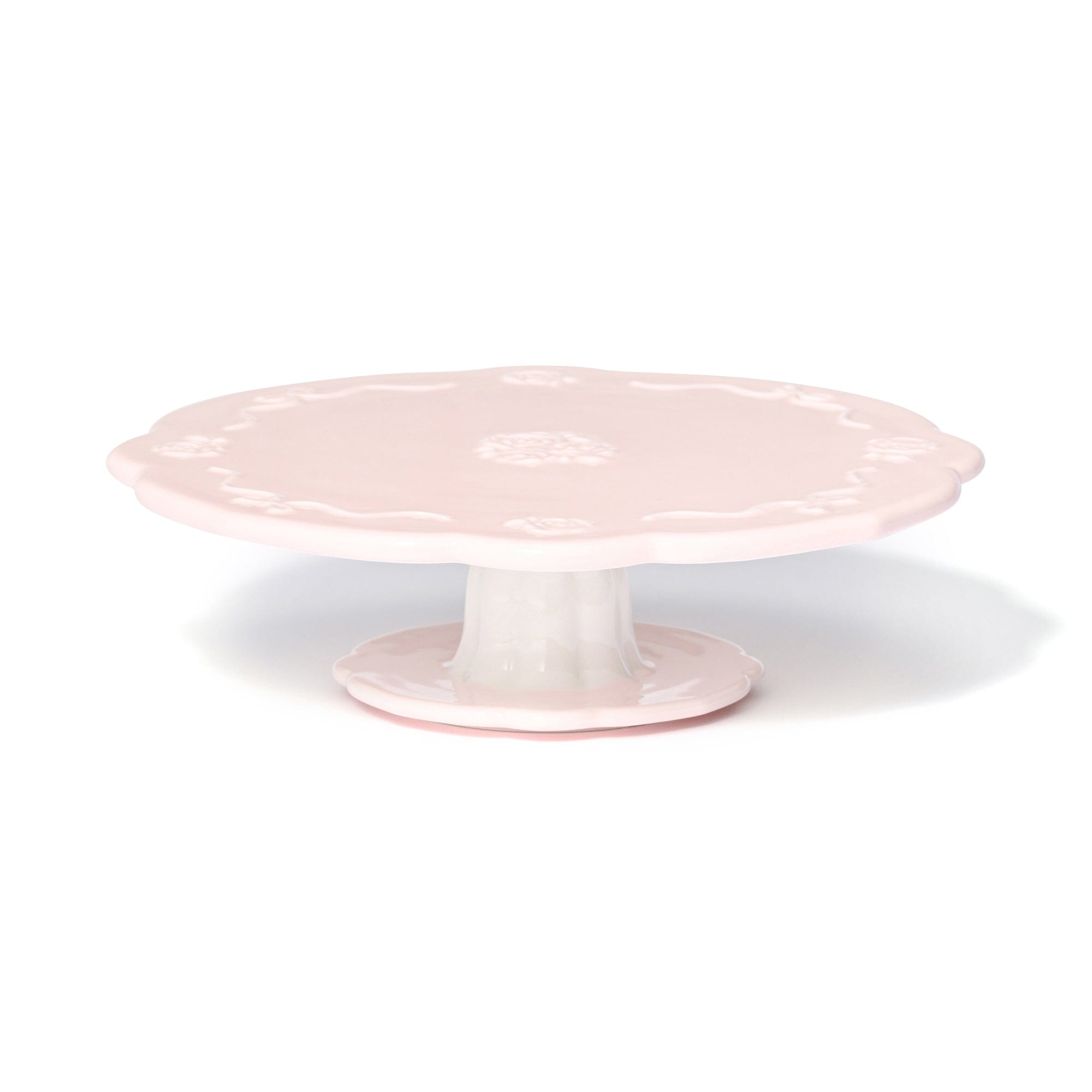 Rose Relief Cake Stand Pink
