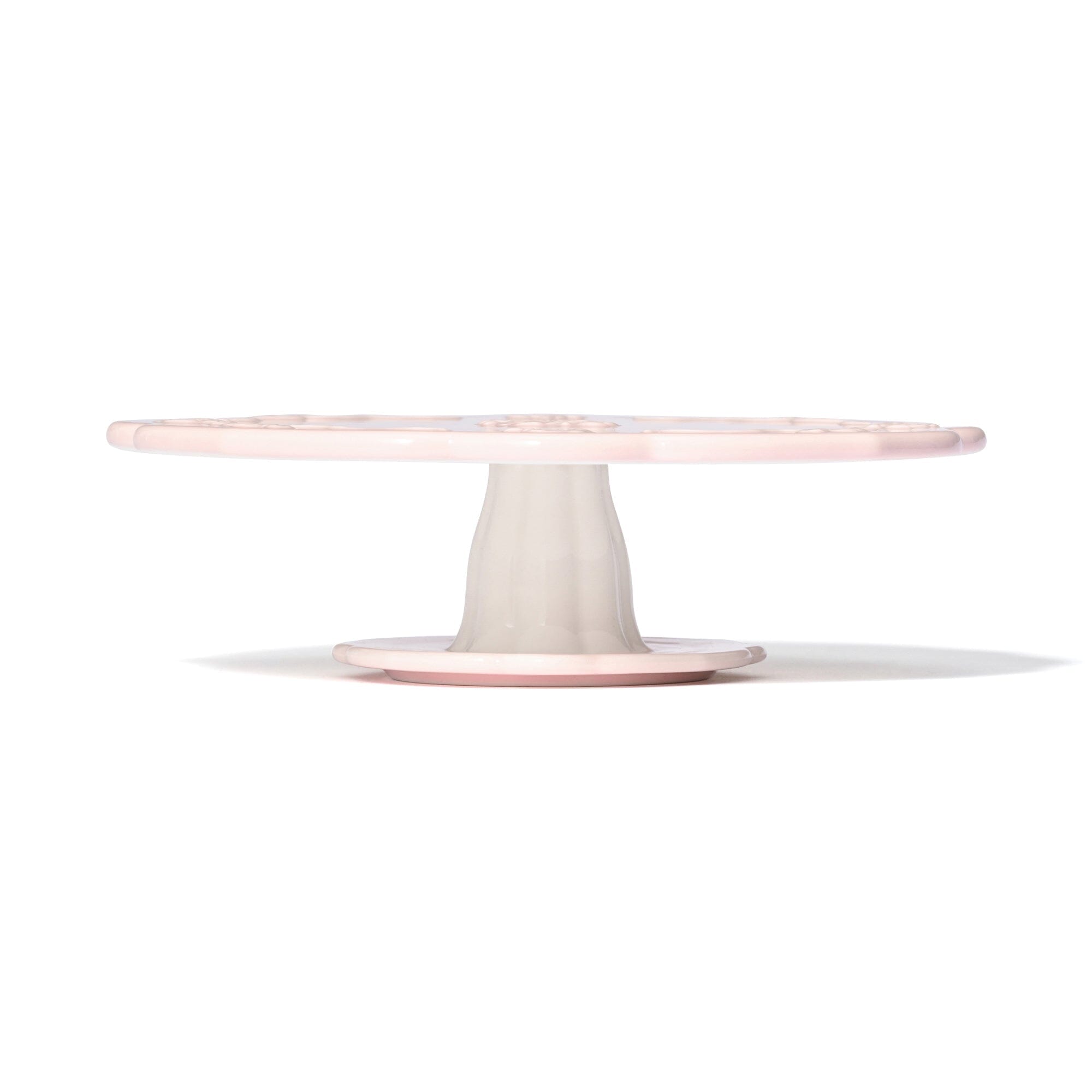 Rose Relief Cake Stand Pink