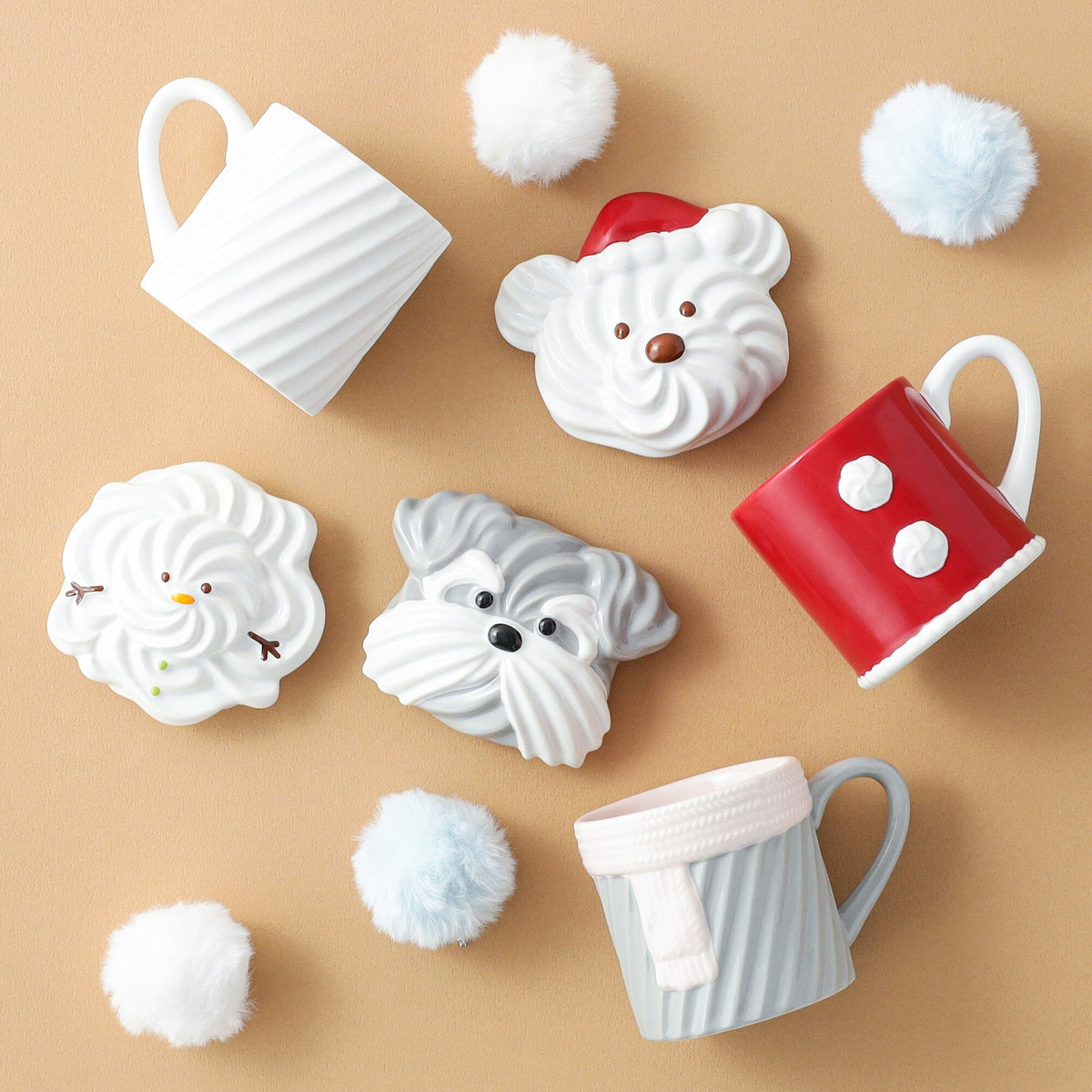 Whipped Mug Vanilla (Polar Bear Santa)