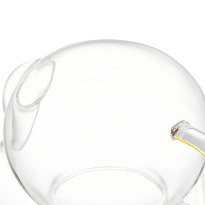 CLEAR GLASS 透明玻璃茶壺金色