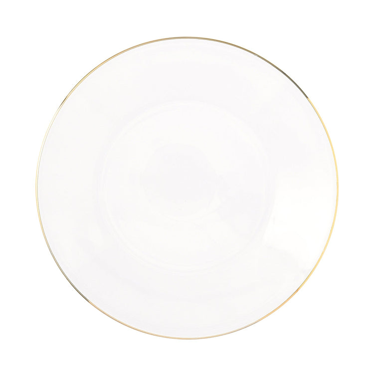 Clear Glass Plate Gold