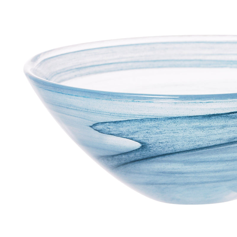 Marble Glass Bowl Small Blue