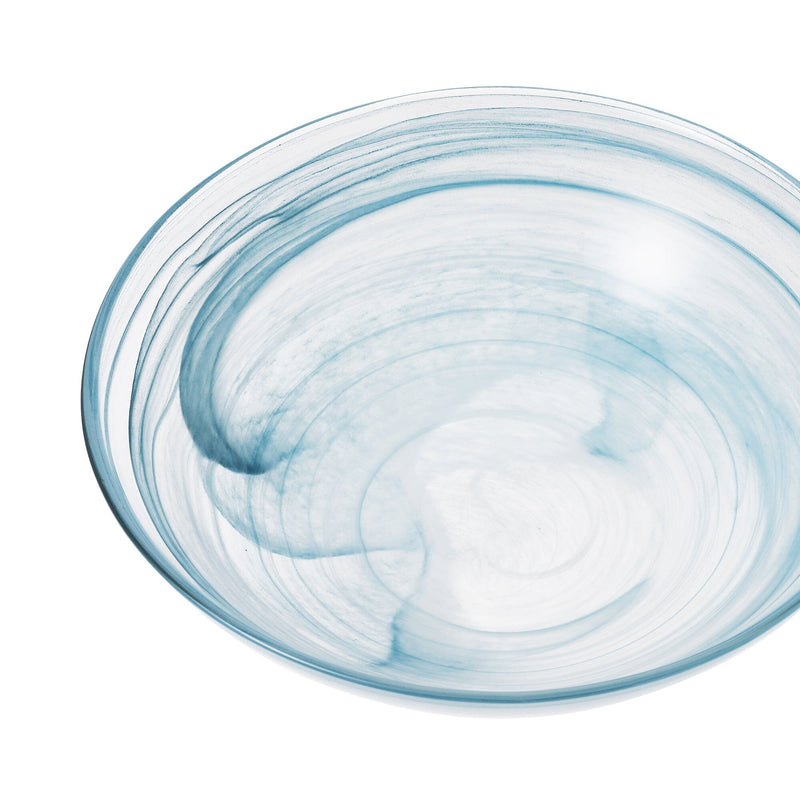 Marble Glass Bowl Large Blue