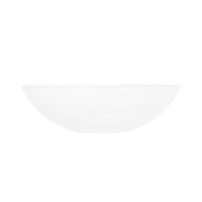 Marble Glass Bowl Large White