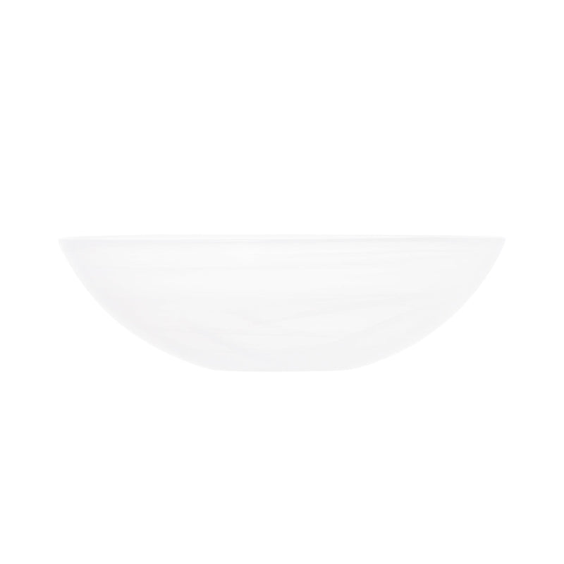 Marble Glass Bowl Large White