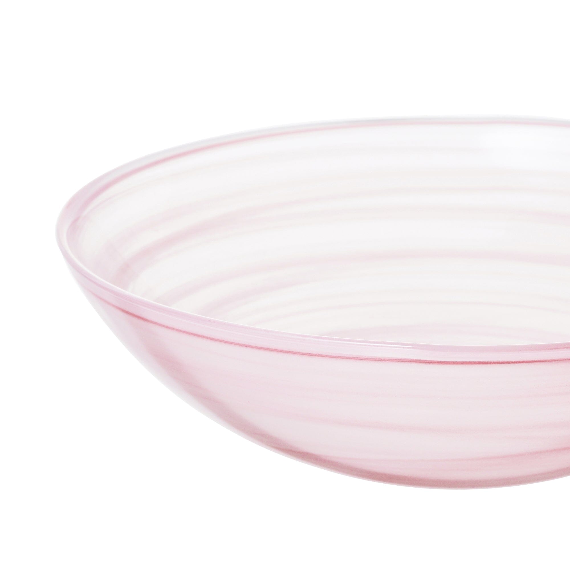 Marble Glass Bowl Large Pink