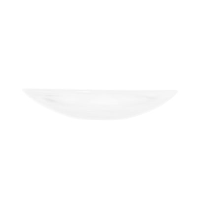 Marble Glass Plate SS White
