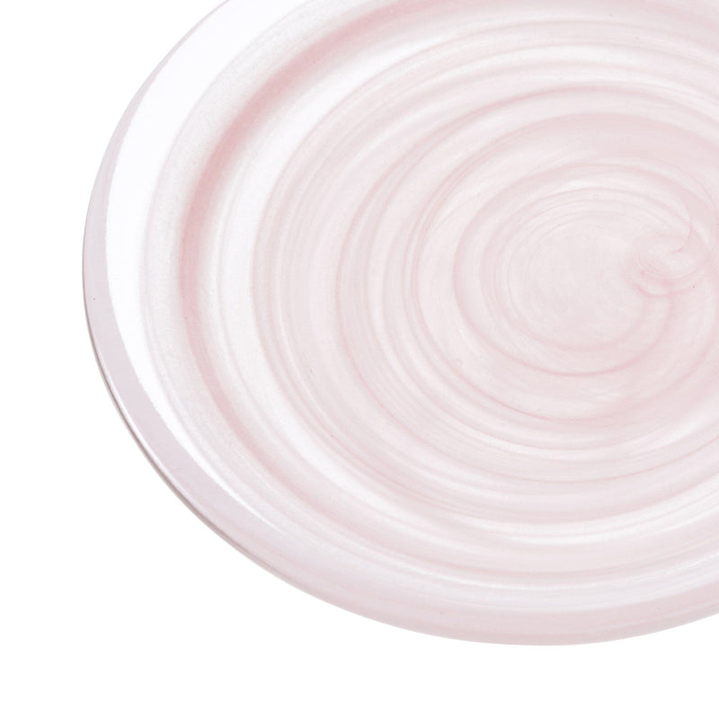 Marble Glass Plate SS Pink