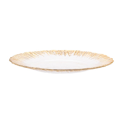 Shine Glass Plate Large Gold