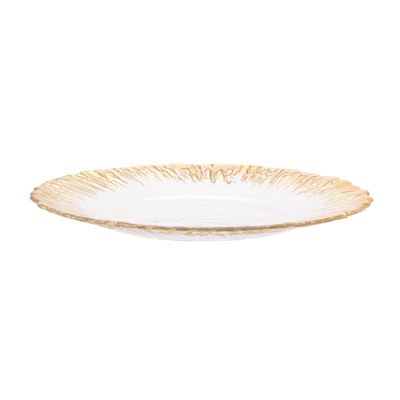 Shine Glass Plate Large Gold