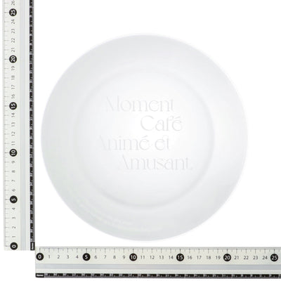 Typo Glass Plate White