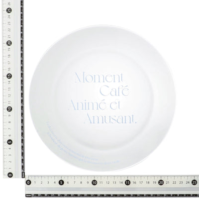 Typo Glass Plate Blue