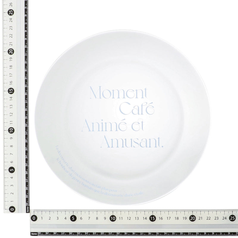 Typo Glass Plate Blue