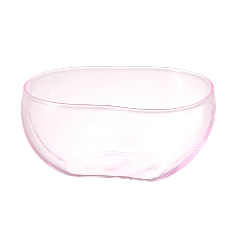 Glass Bean Bowl Pink