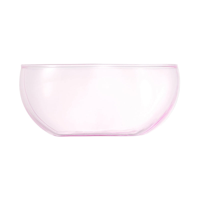 Glass Bean Bowl Pink