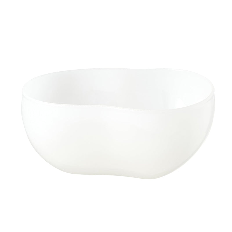 Glass Bean Bowl White