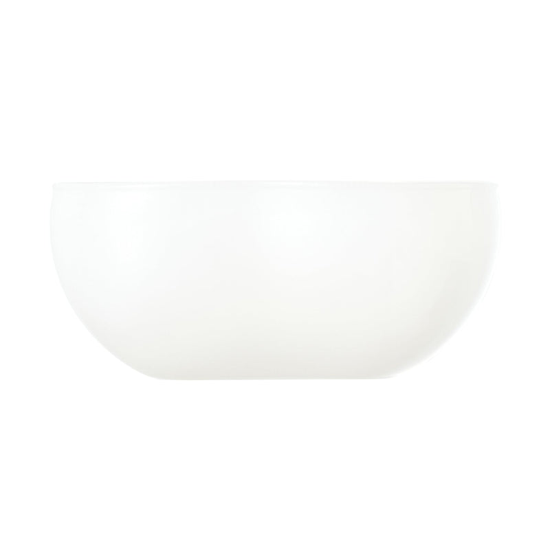 Glass Bean Bowl White