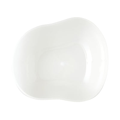 Glass Bean Bowl White
